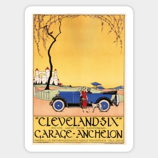 Automobile Cleveland Six American Advertisement Vintage Car Sticker